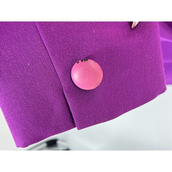 Vintage Christian Dior The Suit Womens Blazer Jacket Purple Size 8 Pure Wool USA - Picture 10 of 15